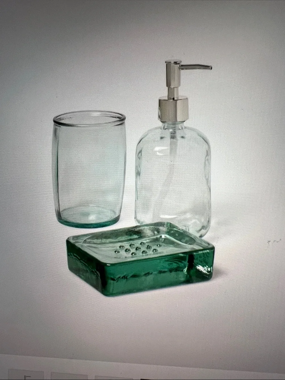 Threshold Recycled Glass 2 Pc Bath Accessories